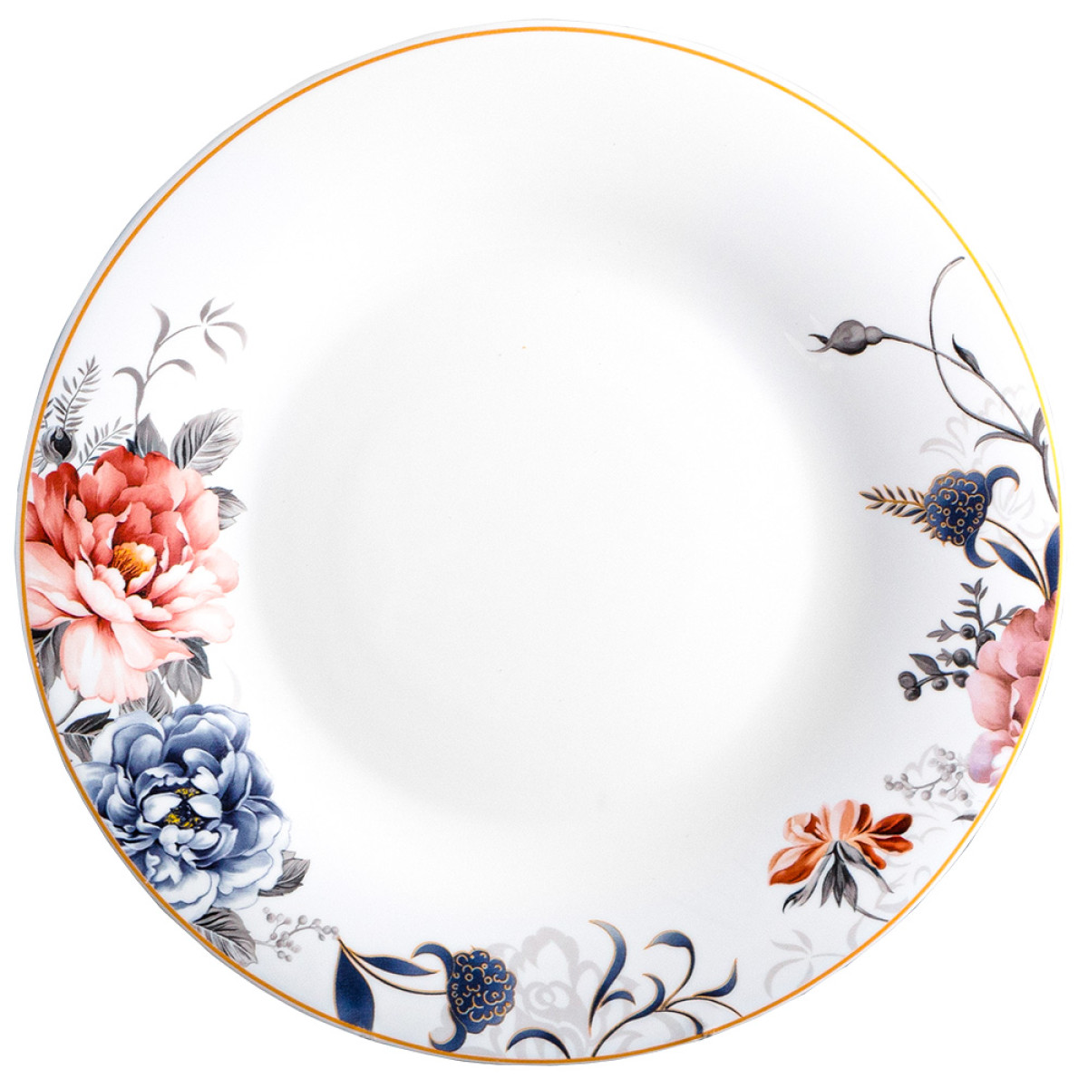 Тарілка обідня VT-1230AP Піони Aura Vittora 230 мм