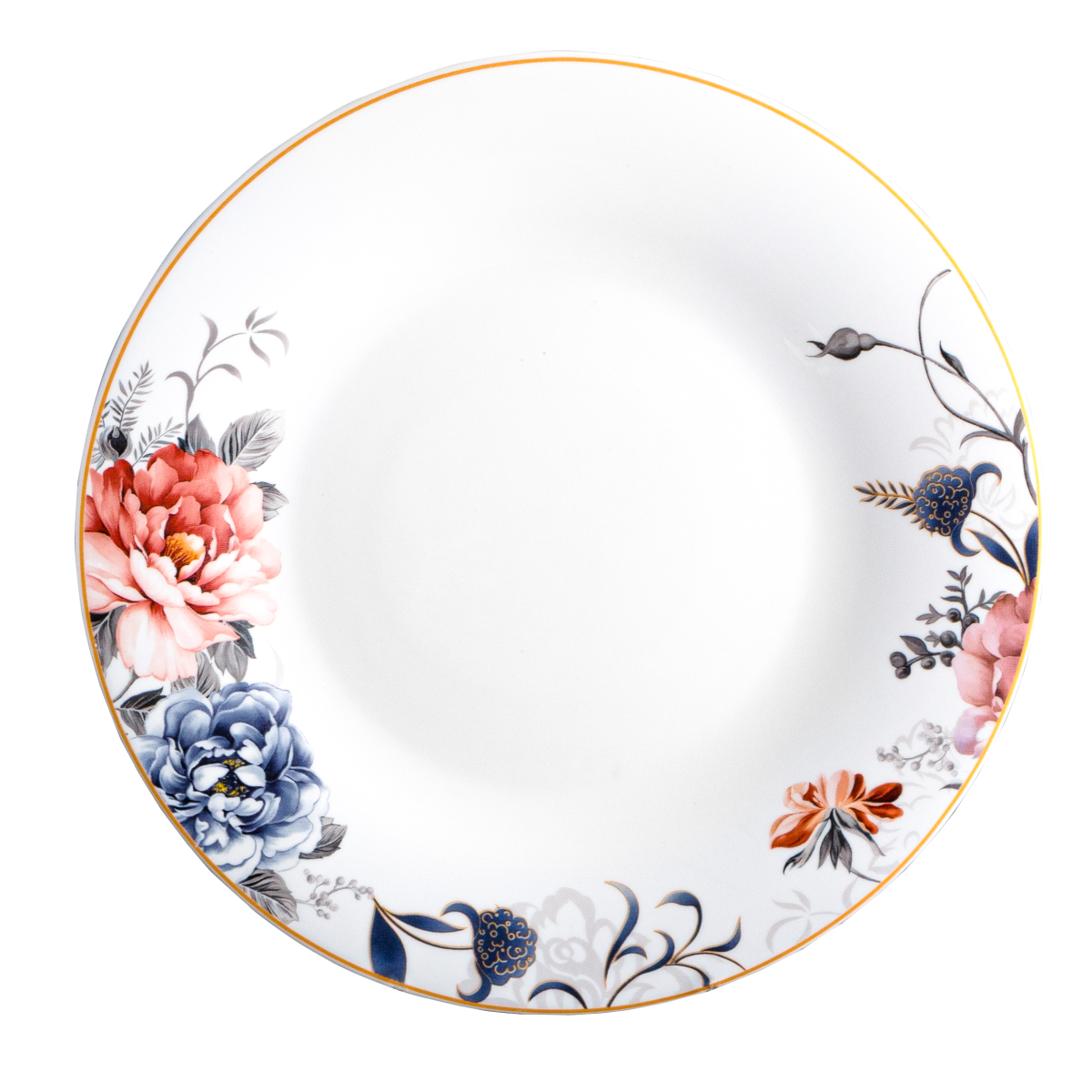 Тарілка обідня VT-1230AP Піони Aura Vittora 230 мм