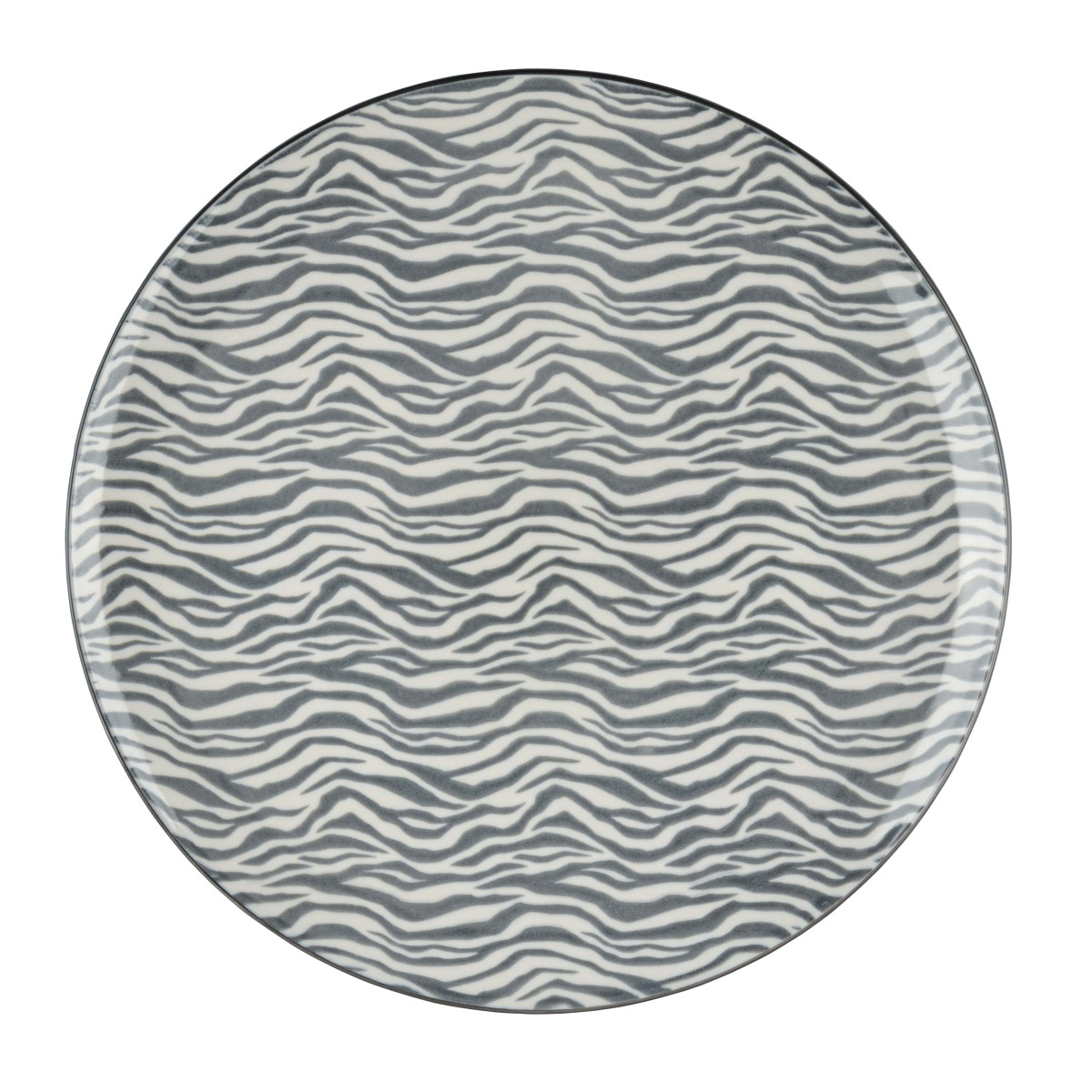 Тарілка обідня VT-P-1260G Сірі листя Vittora 260 мм