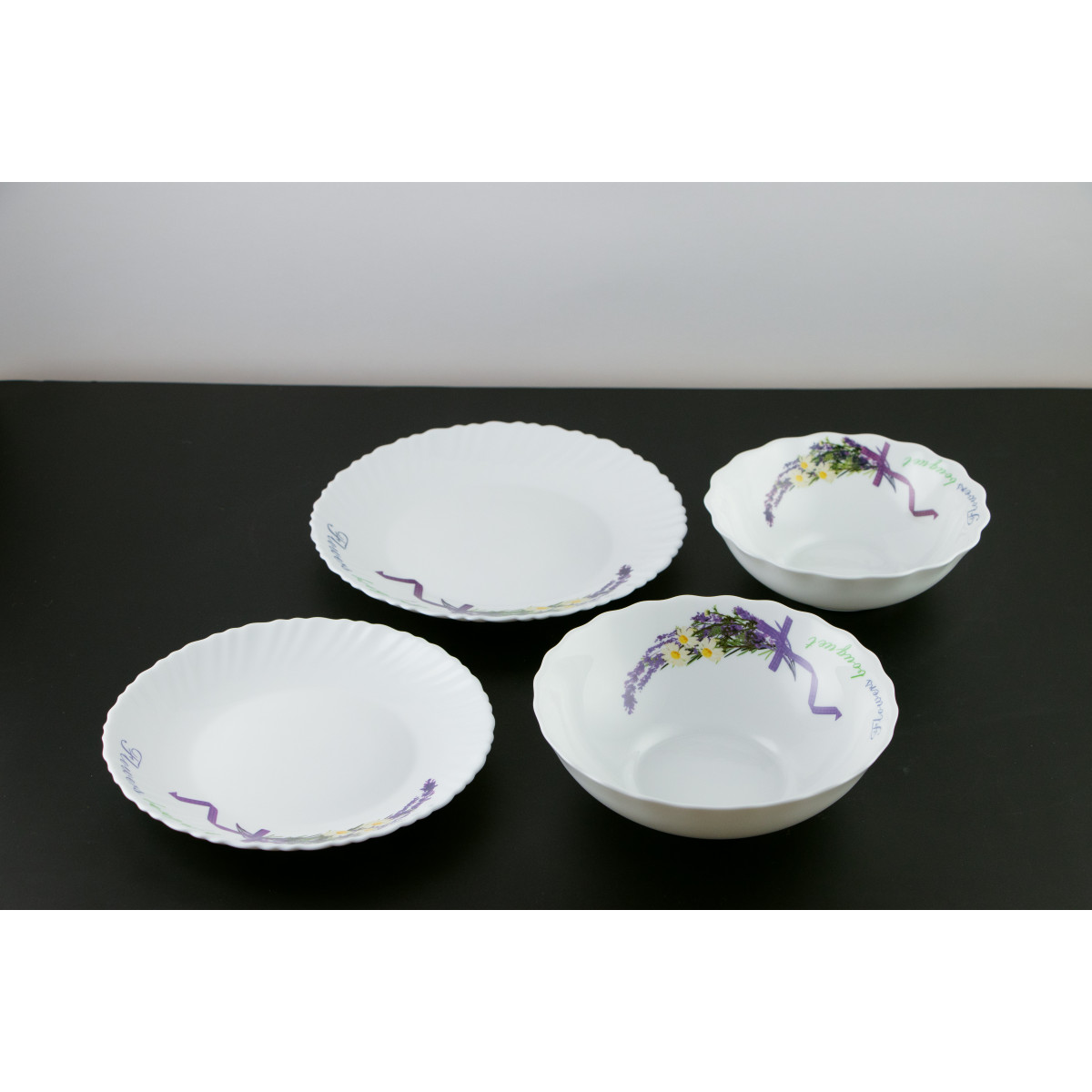 Тарелка обеденная V-220F Цветочная симфония Wave Vittora 220 мм