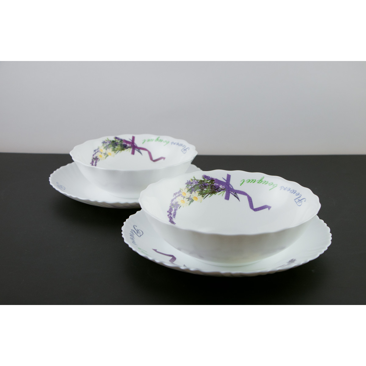 Тарелка обеденная V-220F Цветочная симфония Wave Vittora 220 мм