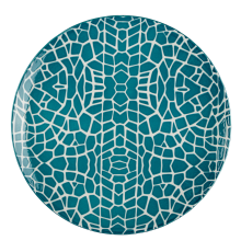 Тарелка обеденная VT-P-1260Т Бирюзовые листья Vittora 260 мм