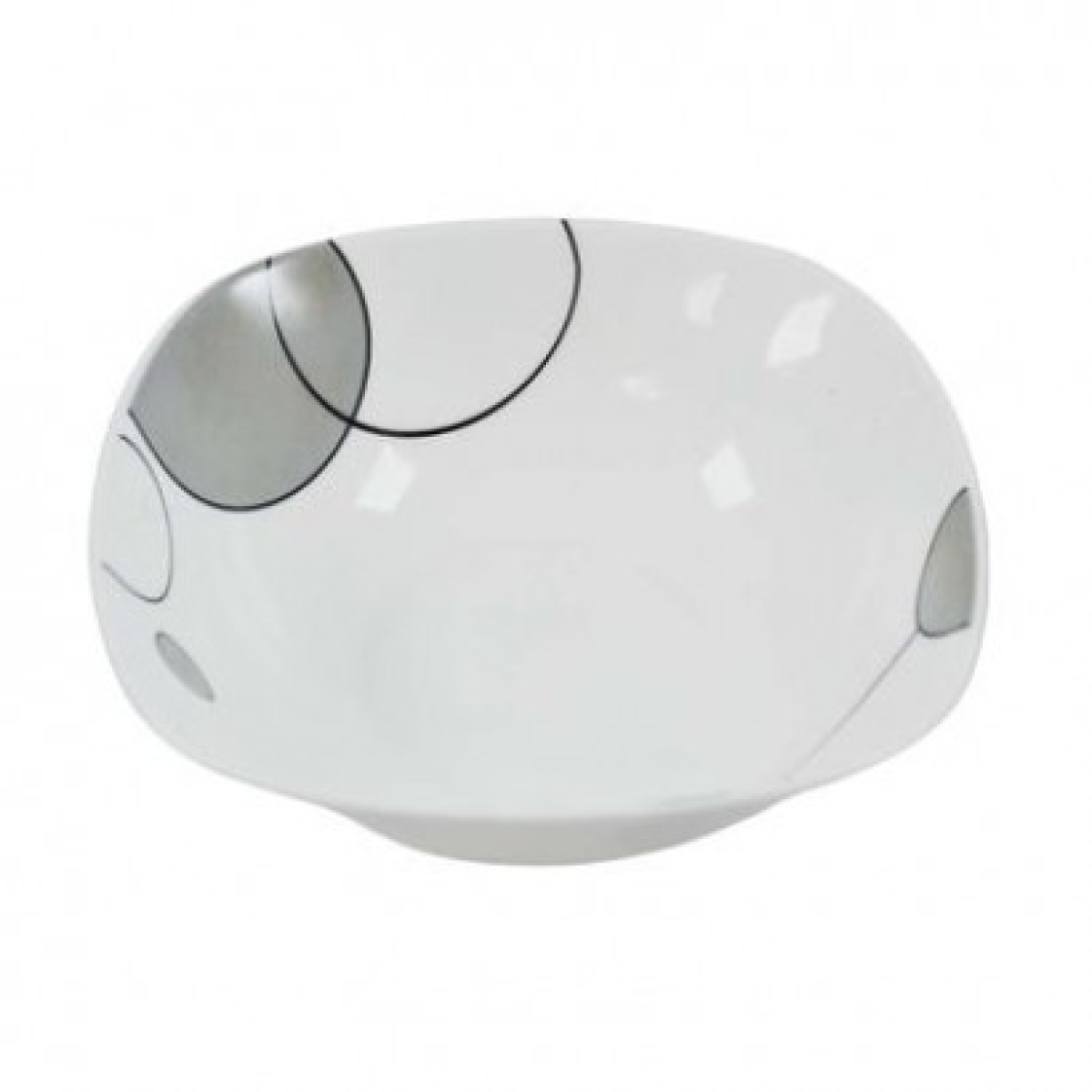 Тарілка супова V-230Sgb Сірі бульбашки square Vittora 230 мм