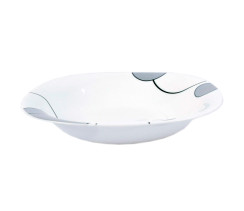 Тарілка супова V-230Sgb Сірі бульбашки square Vittora 230 мм