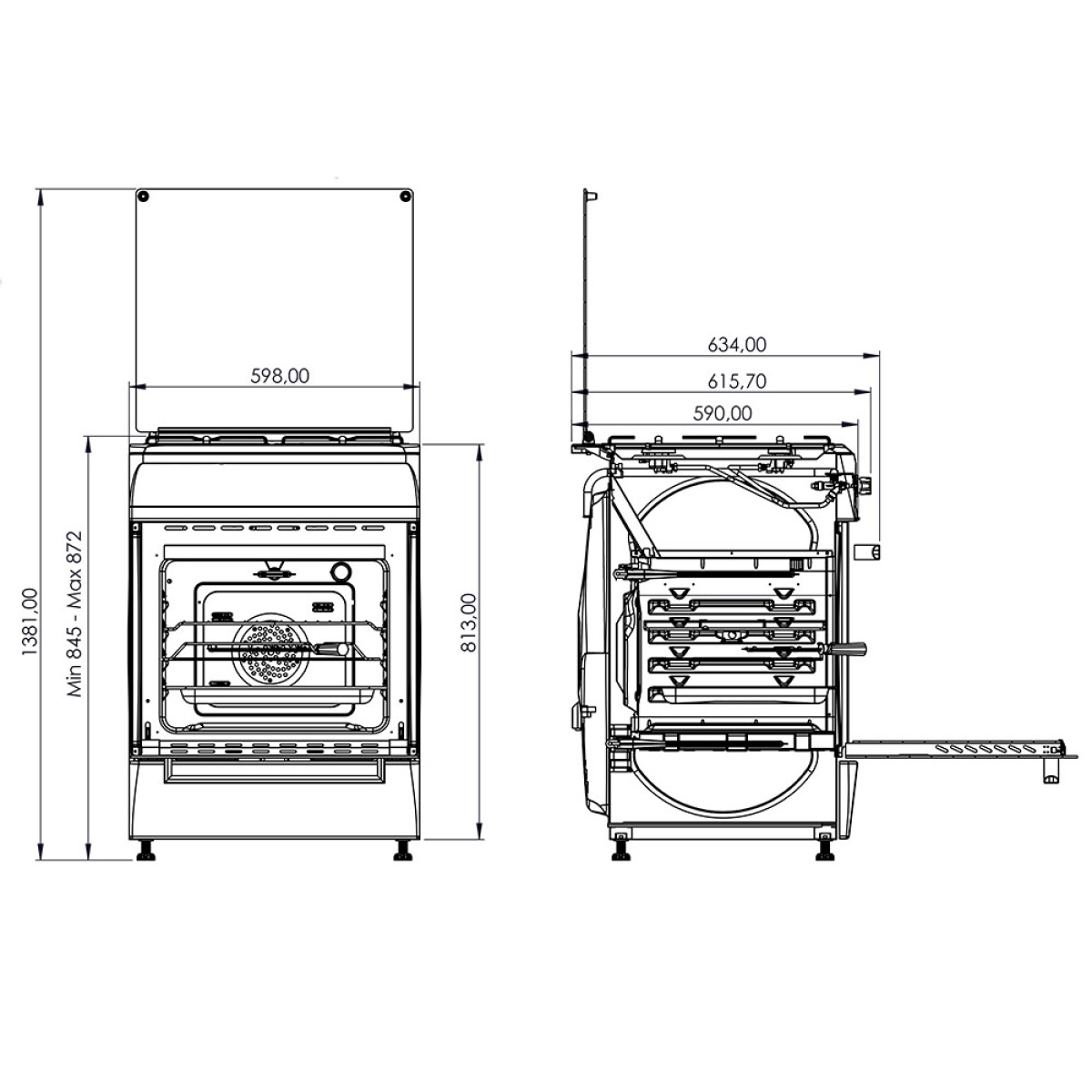 Плита Газоелектрична Grunhelm GFG6612W-0