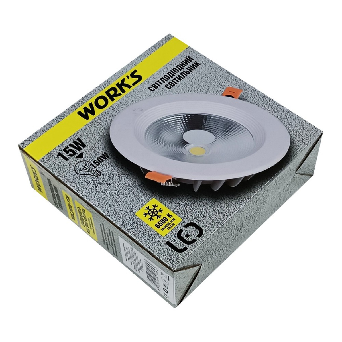 LED світильник круглий врізний Work's WAL2036-15w