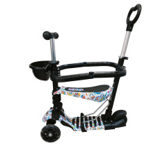 Детский самокат X-TREME KS-705-5W KITTY черный