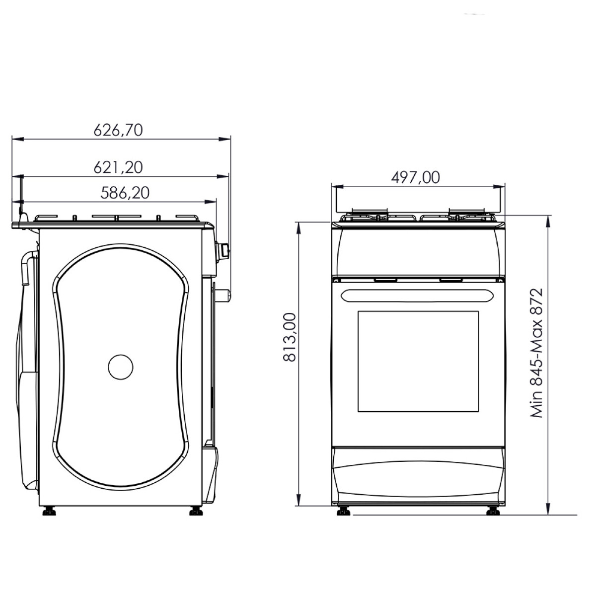 Плита газоелектрична кухонна Grunhelm GF5600W