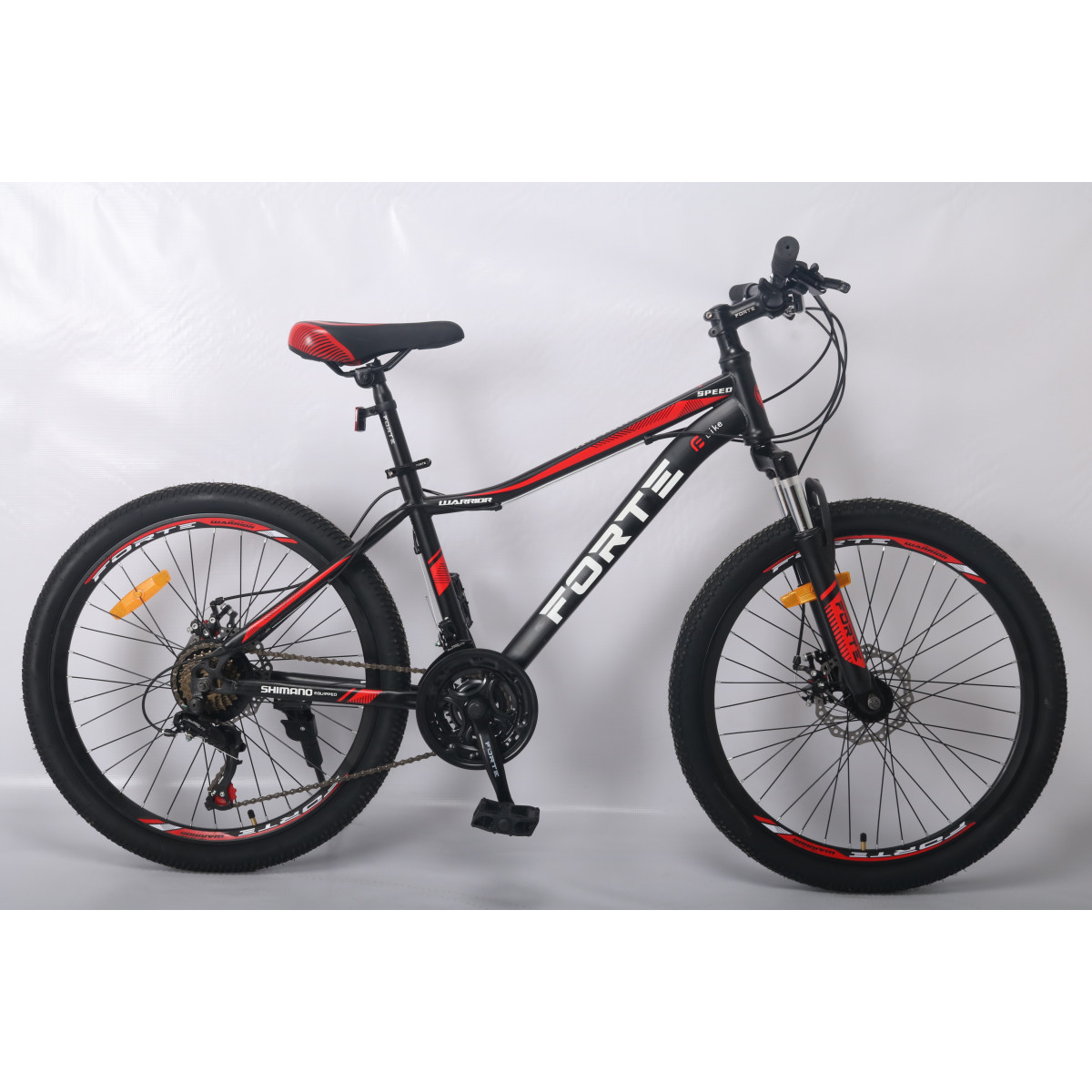 Велосипед Forte Warrior МТВ 24"/15" чорно-червоний