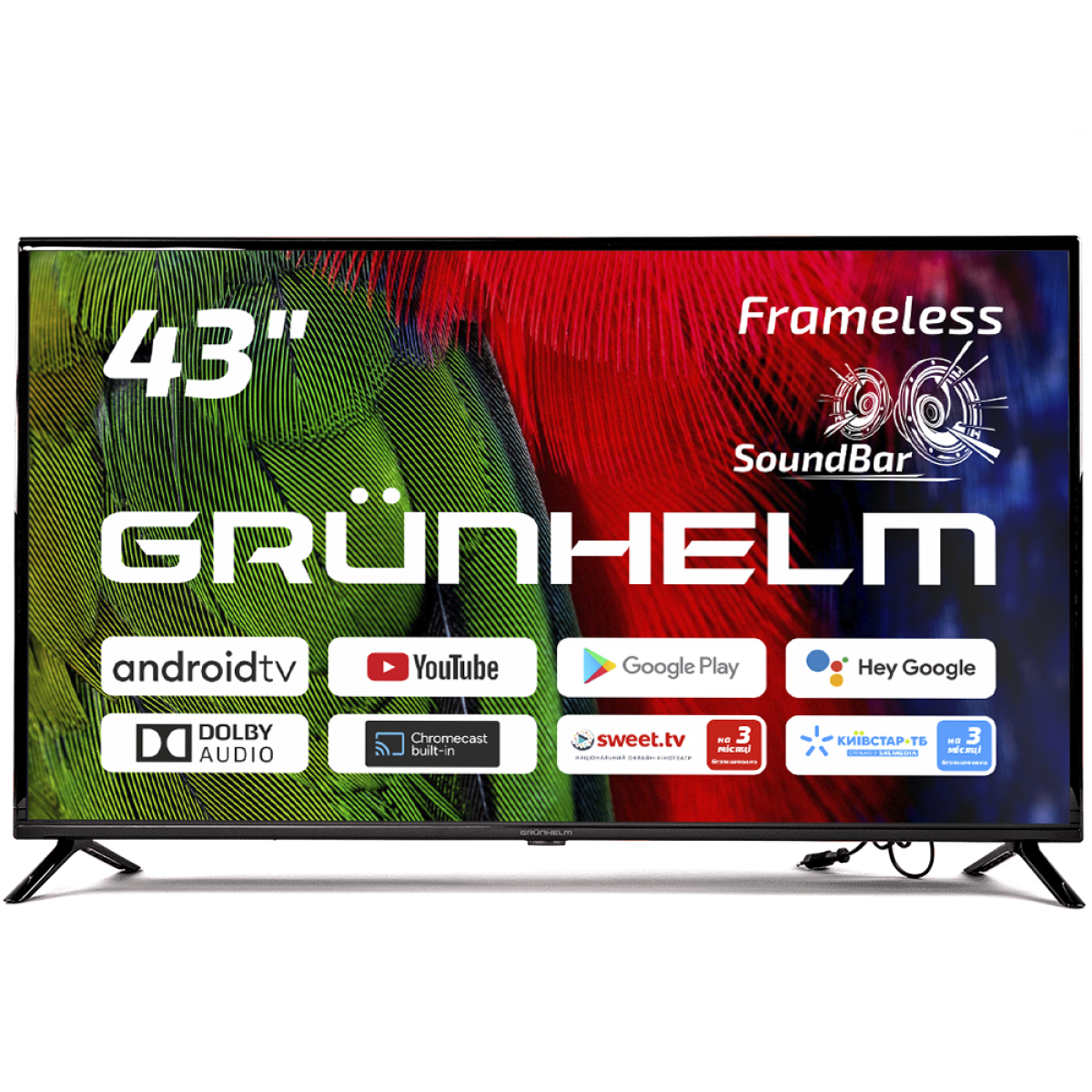 Телевизор Grunhelm GT9FHDFLSB43-GA 43"