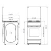 Плита газоэлектрическая белая Grunhelm FM5612W