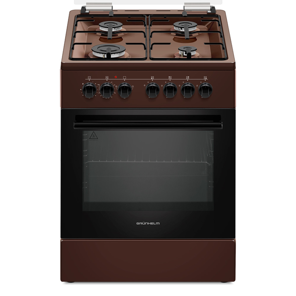 Плита газоелектрична коричнева Grunhelm AG6612BR-0