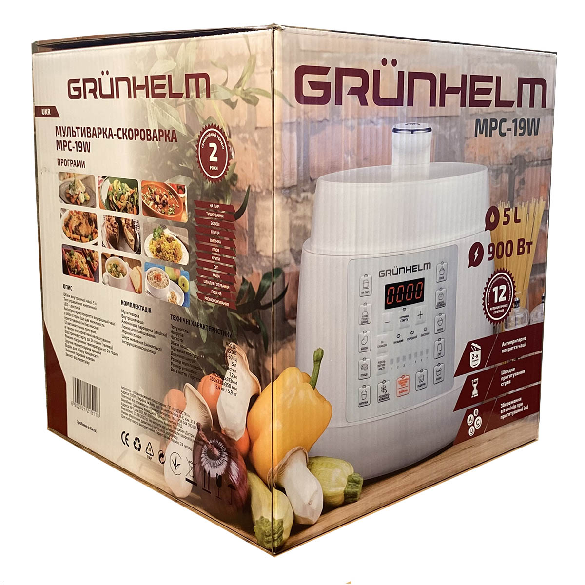 Мультиварка-скороварка Grunhelm MPC-19W
