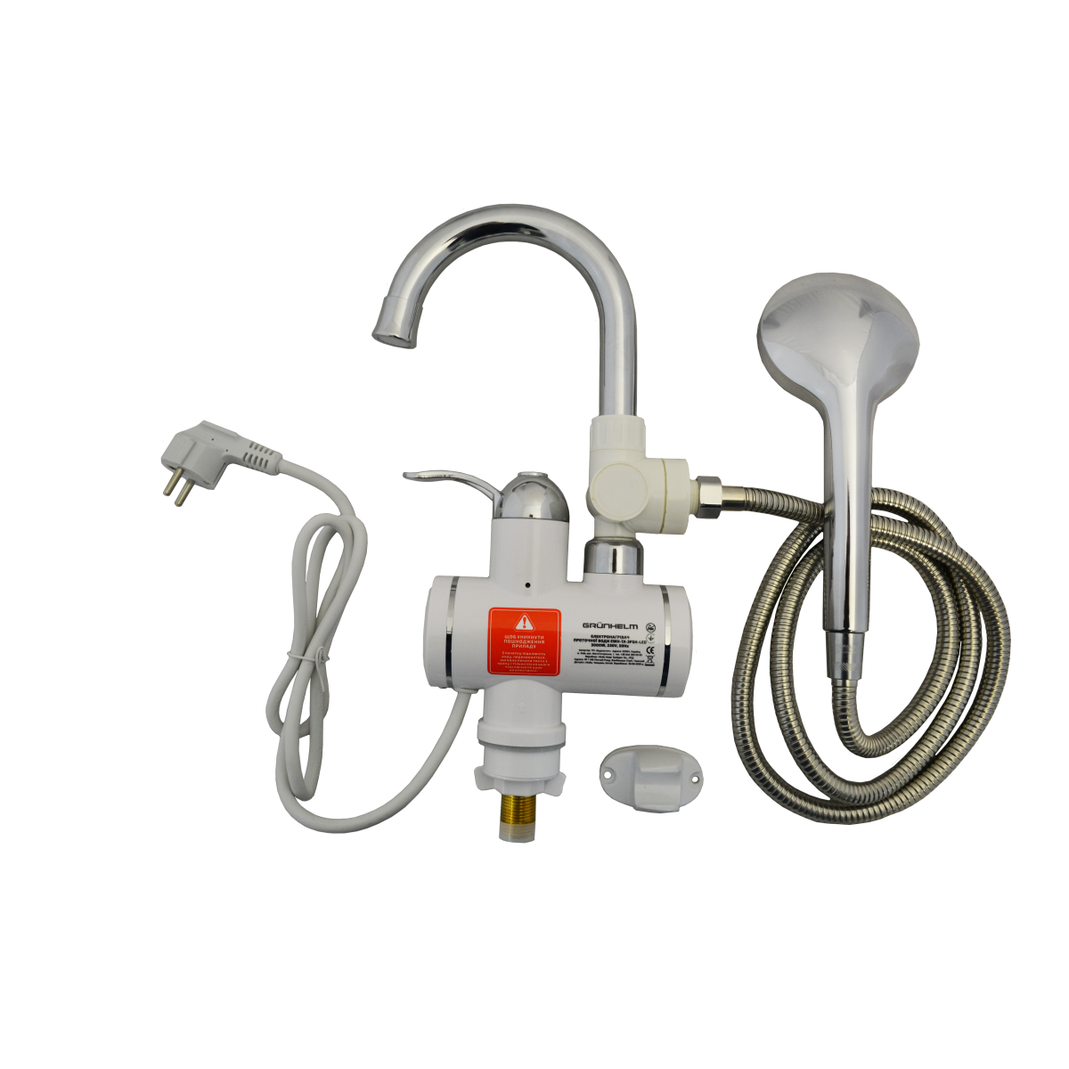 Электронагреватель проточной воды Grunhelm EWH-1X-3FSH-LED