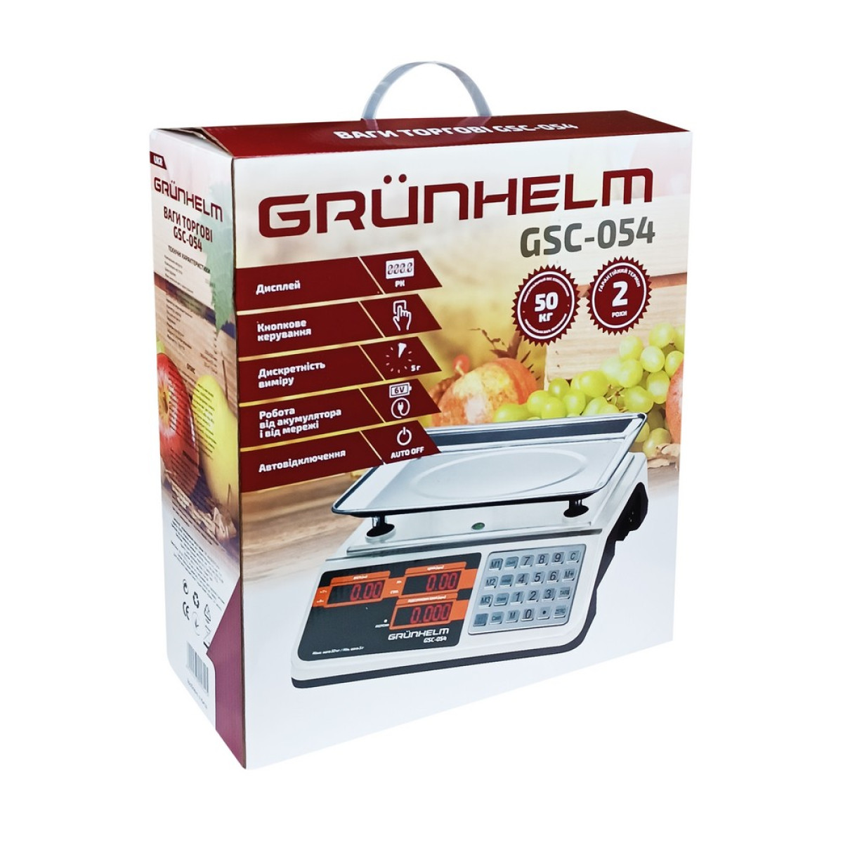 Торгові ваги Grunhelm GSC-054