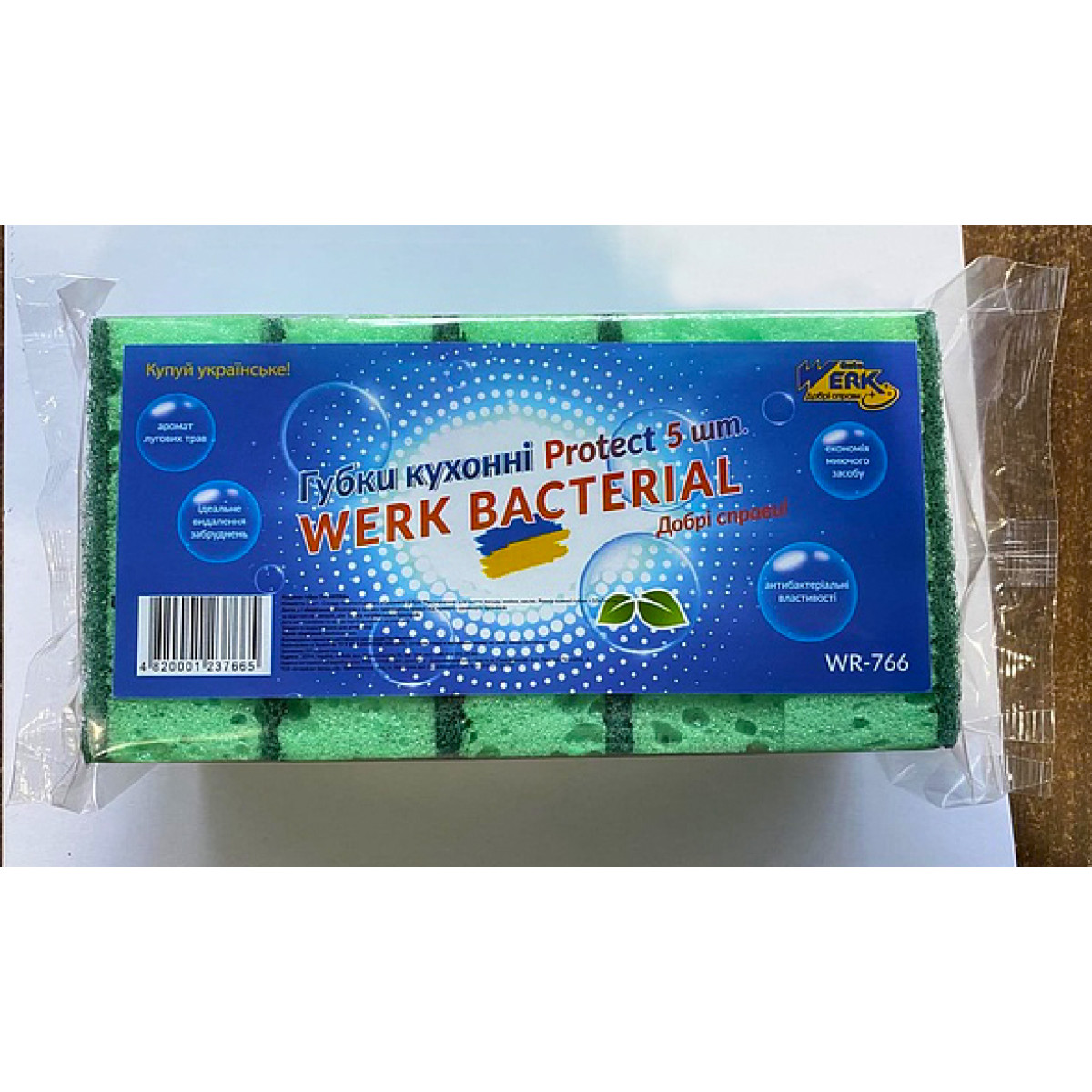 Губка кухонна Bacterial protect WR766 WERK