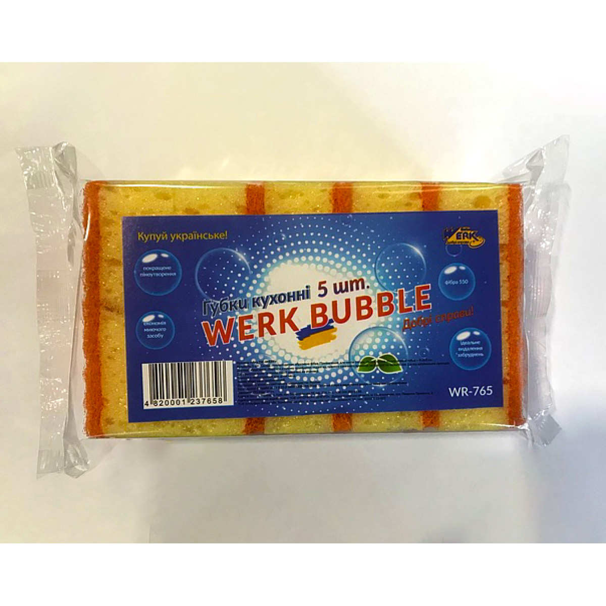 Губка кухонна Bubble 5 шт WR765 WERK