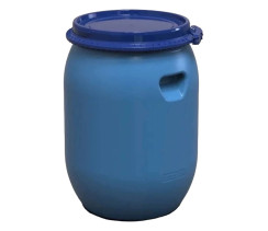 Бочка харчова Litolan 65 л (37 см) /3-х шар./ з пластиковим хомутом + засувка, синя