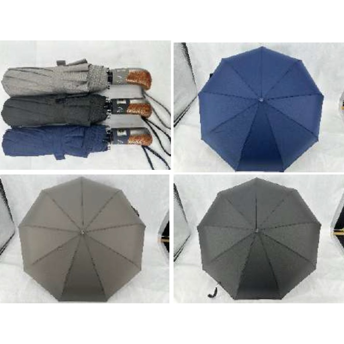 Автоматична чоловіча парасолька Grunhelm UAOC-1005RH-90GM, сіра