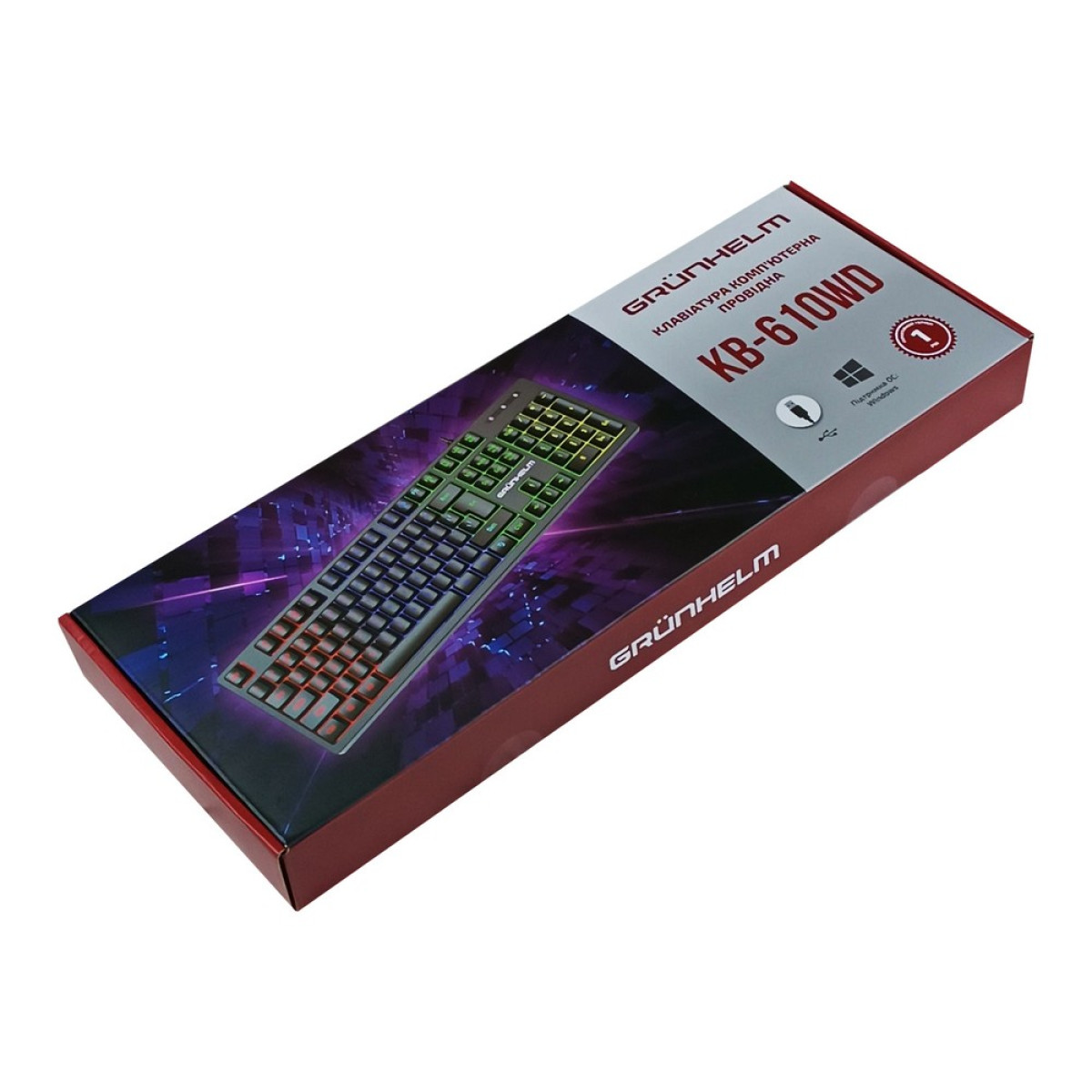 Клавиатура компьютерная, проводная игровая - KB-610WD GRUNHELM