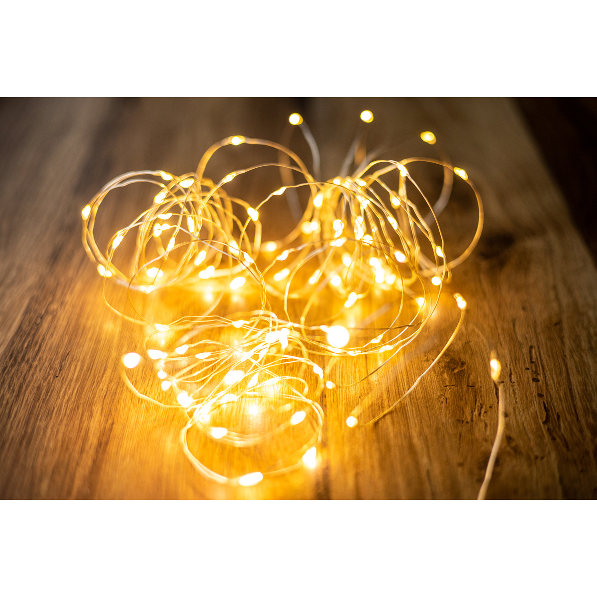 Электрогирлянда микролед тепло-бел.100 LED, 10М, 3хАА BPNY