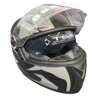 Мотошлем черно-серый FORTE M61D, размер M