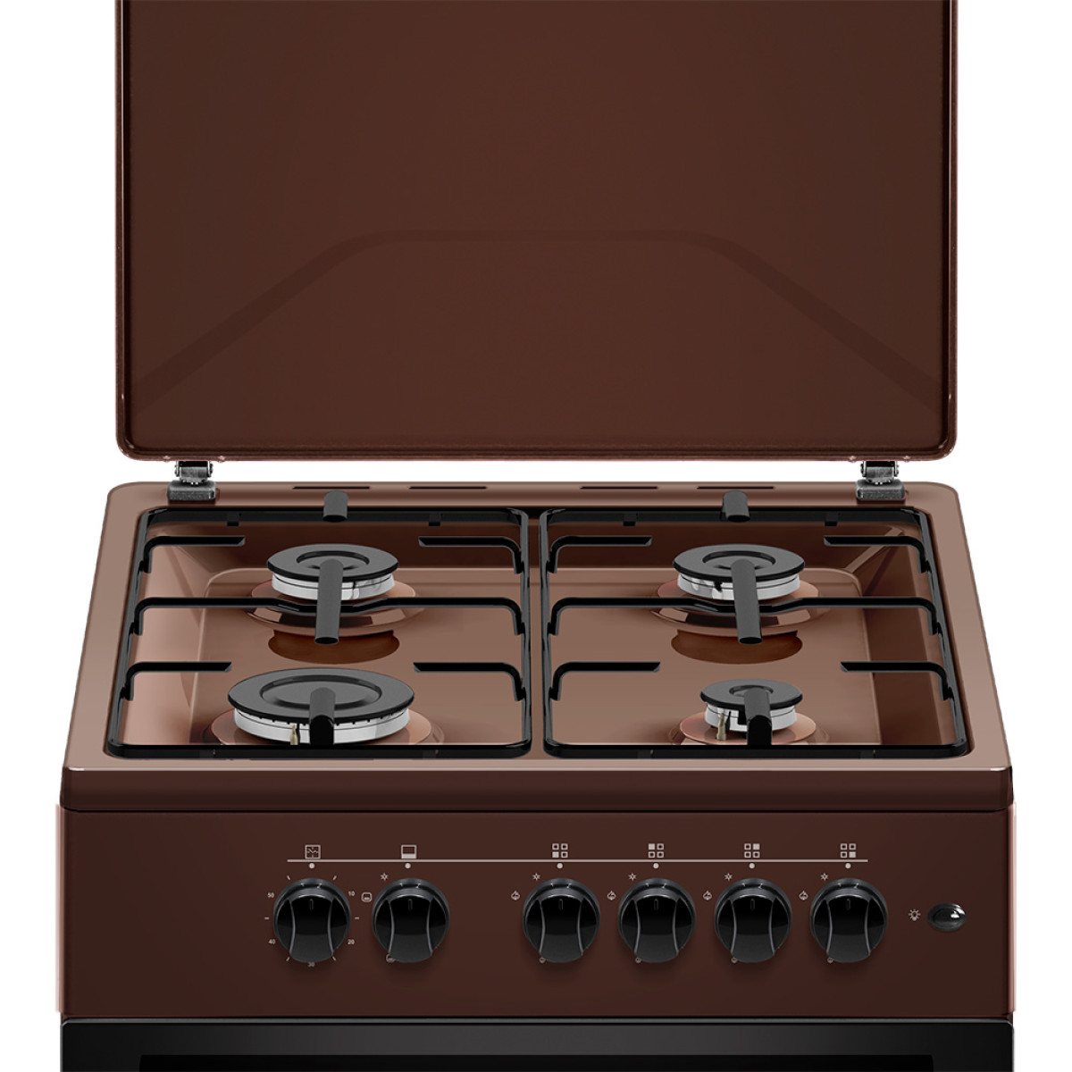 Плита газовая коричневая Grunhelm G4FM6612BR