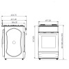 Плита газова біла Grunhelm G4F5600W