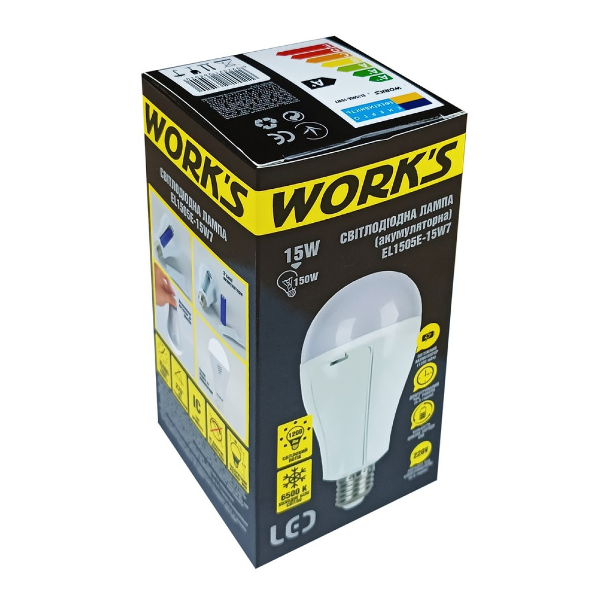 Лампа акумуляторна LED EL1505E-15W7 WORK'S