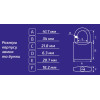 Навесной замок Werk PVC-IP-0140W
