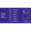 Навесной замок Werk PVC-IP-0150W