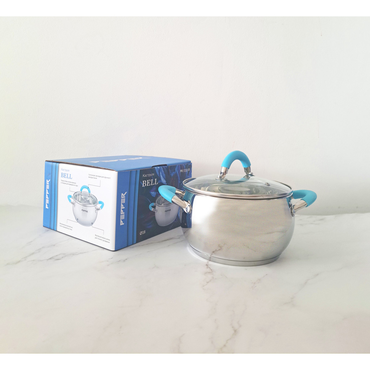 Каструля PR-1112-18 BELL 18 см 2.6 л PEPPER
