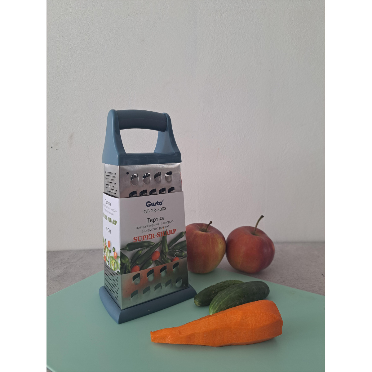 Терка GT-GR-3003 SUPER SHARP с опорой и круглой ручкой 20 см GUSTO