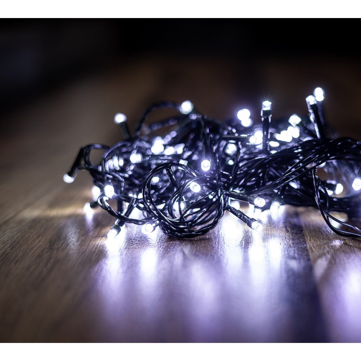 Електрогірлянда світлодіодна білий 100 LED, 10М, 220V. BPNY