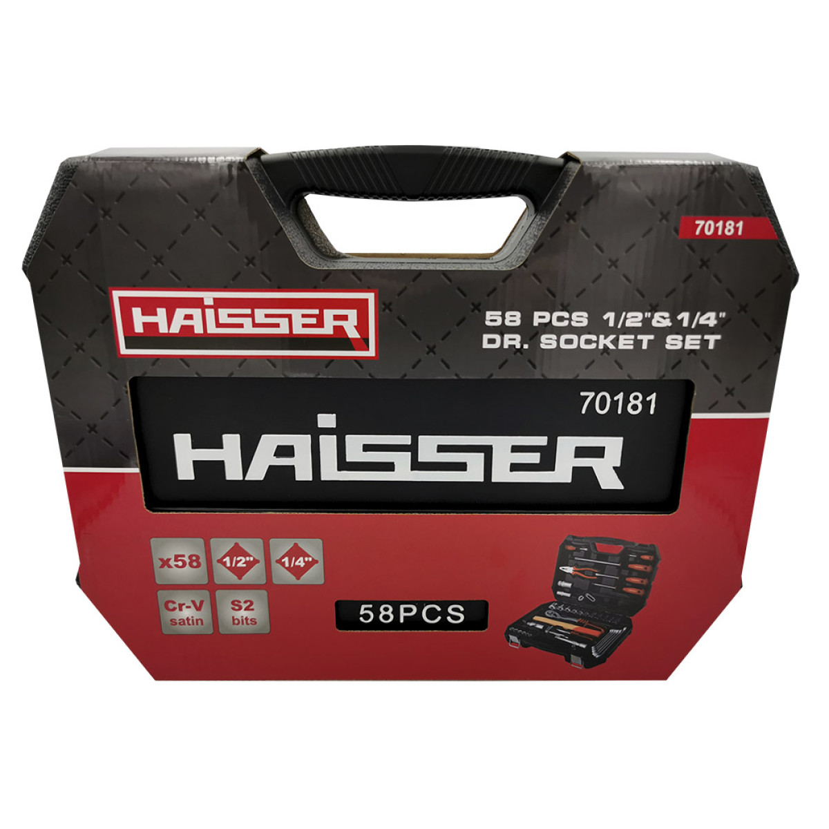 Набір інструментів професійний 58 од. Haisser 70181