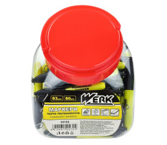 Маркери перманетні чорні 80 шт. Werk 23125