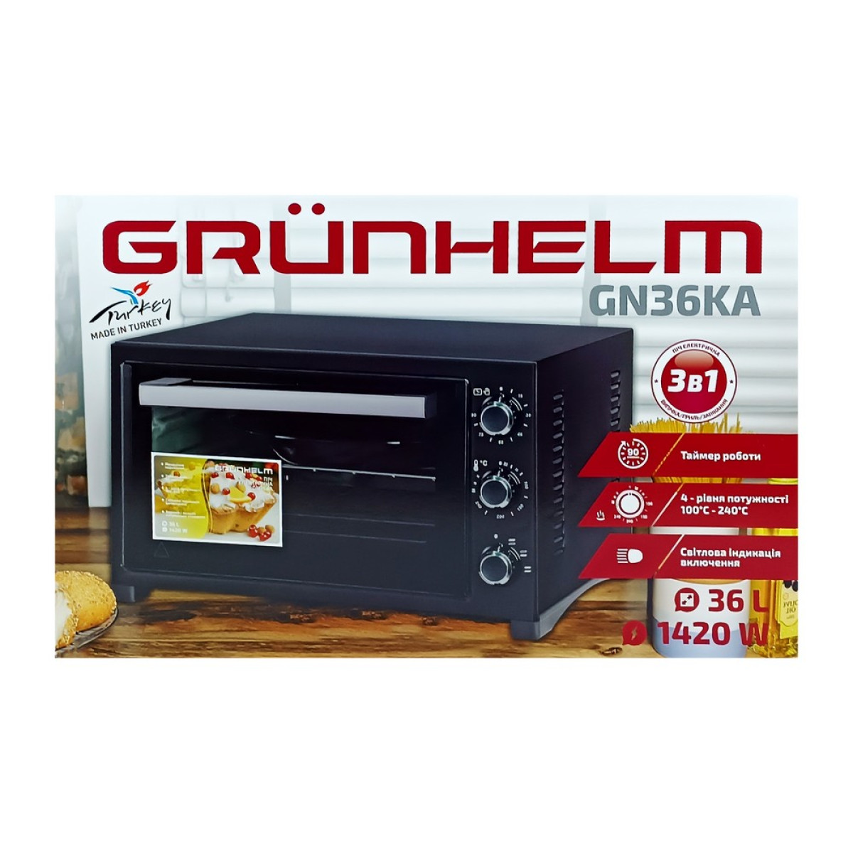 Електрична піч Grunhelm GN36KА