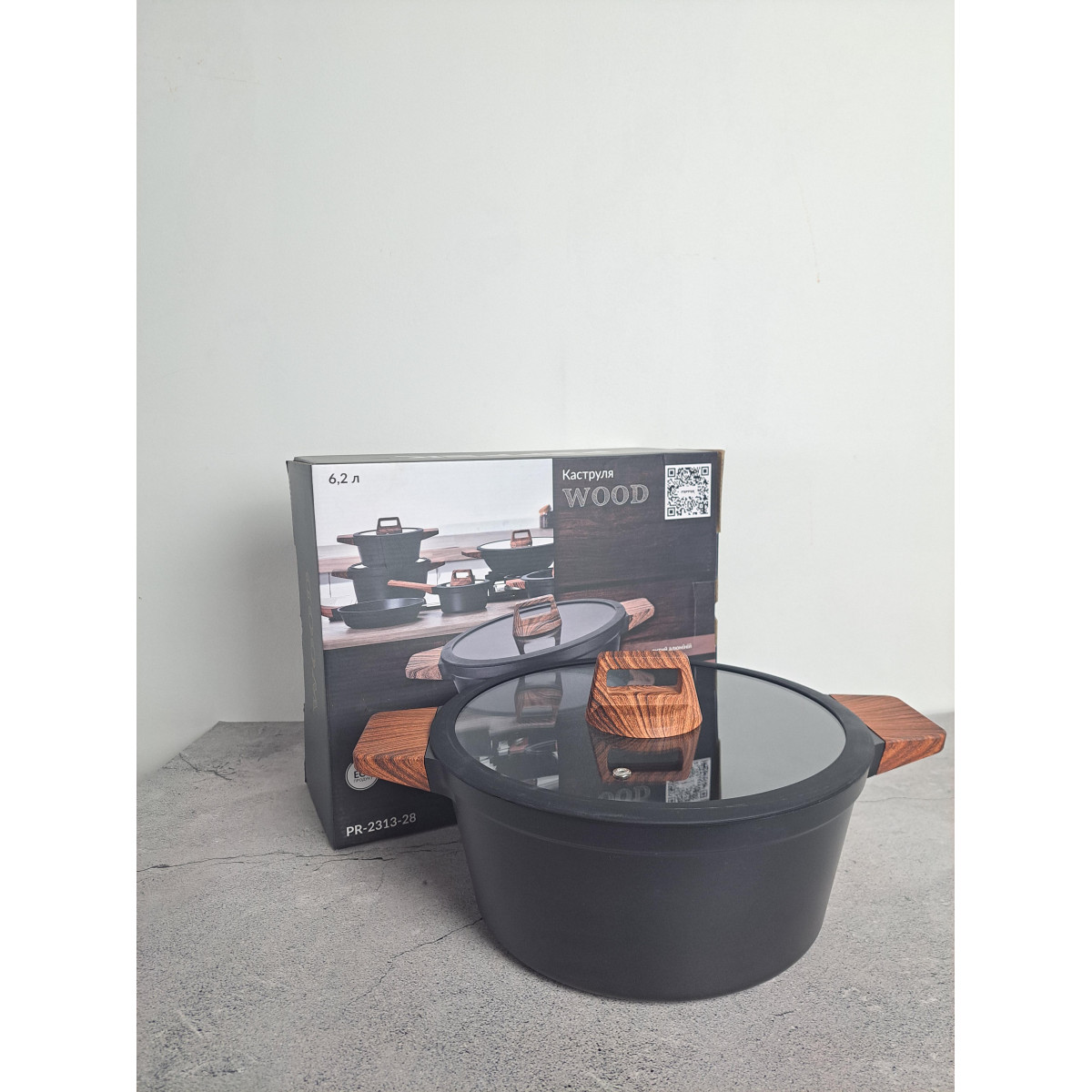 Кастрюля PR-2313-28 Wood 28 см PEPPER