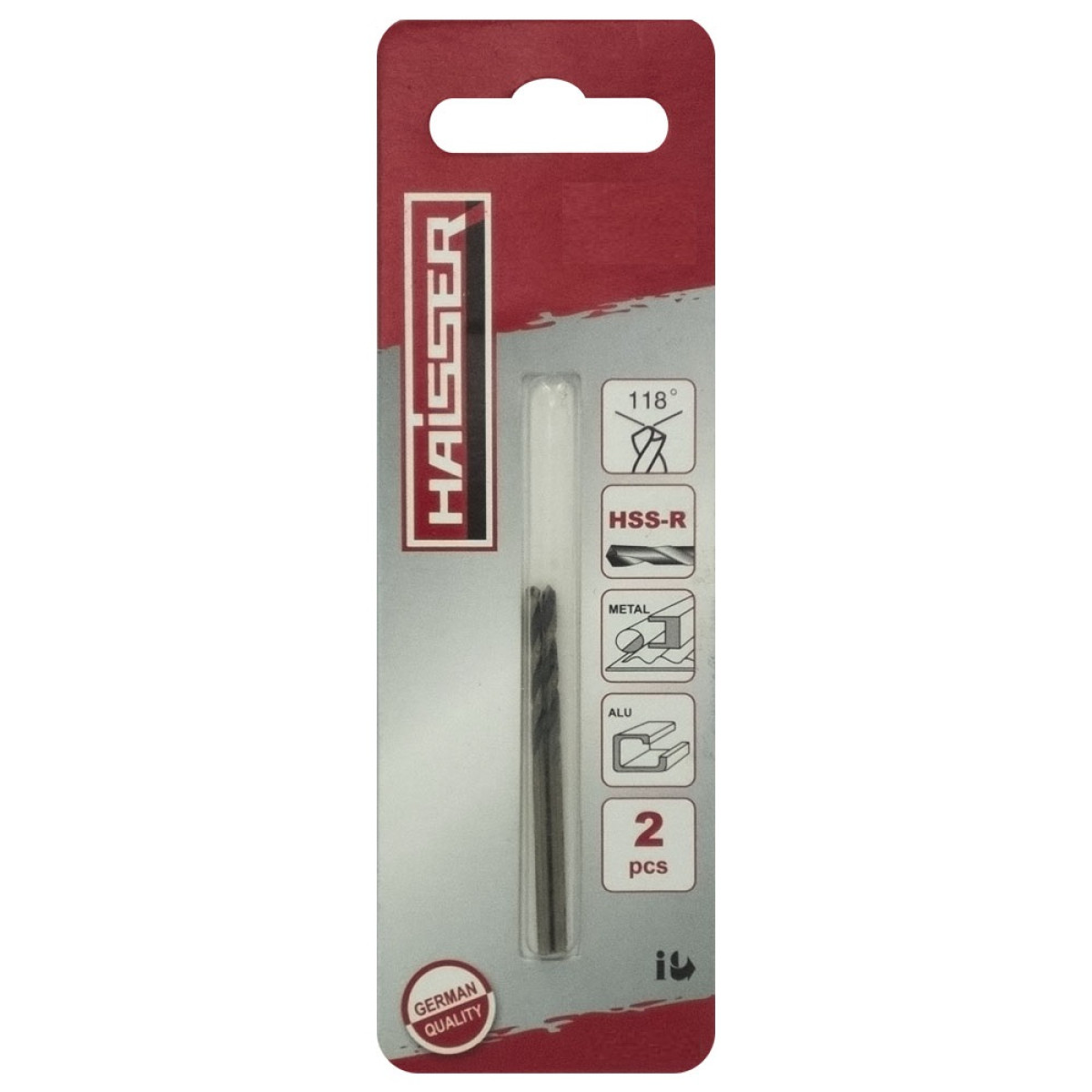 Свердло по металу Cobalt HSS-R 2.3х27х53 мм DIN 338 Haisser