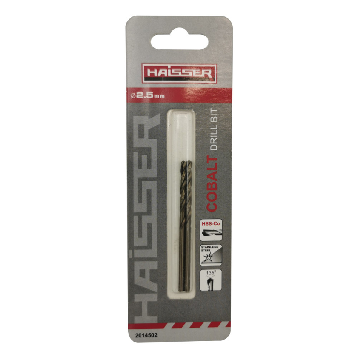 Свердло по металу HSS-Co - 2.5х30х57 мм COBALT DIN 338 Haisser Industrial