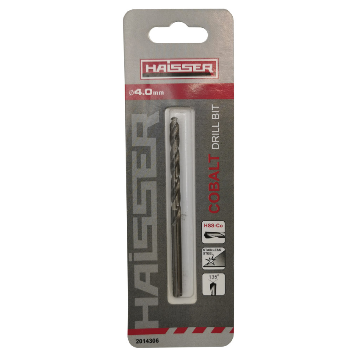 Свердло по металу HSS-Co - 4.0х43х75мм COBALT DIN 338 Haisser Industrial