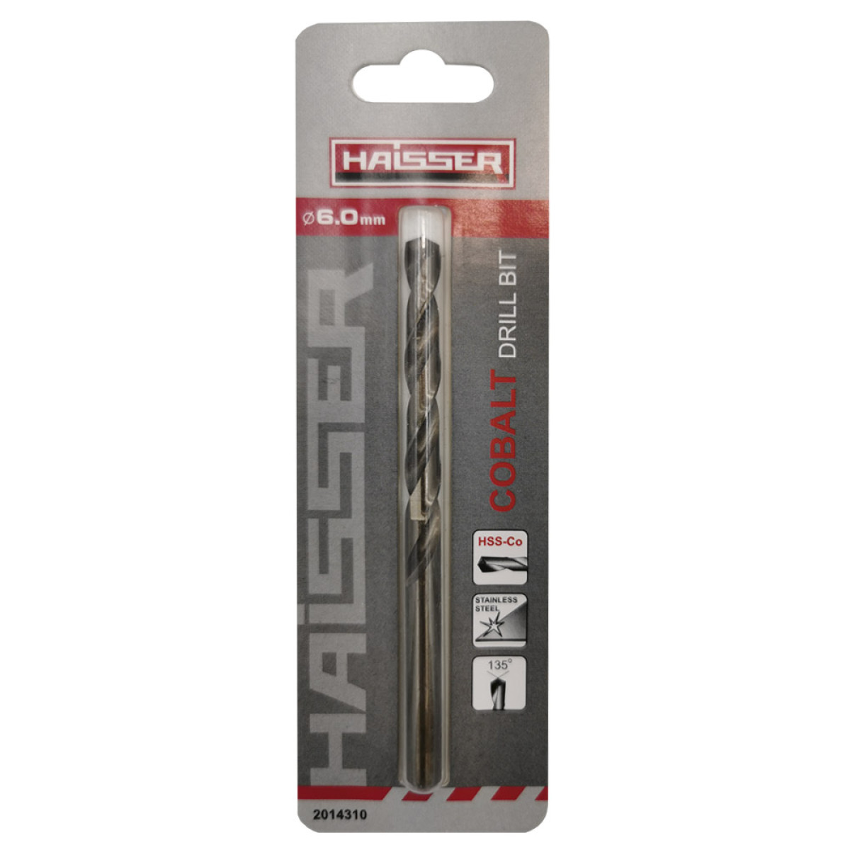 Свердло по металу HSS-Co - 6.0х57х93мм COBALT DIN 338 Haisser Industrial