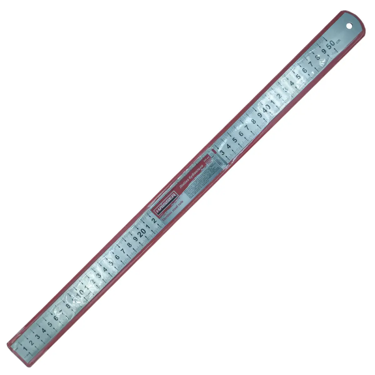 Линейка строительная из нержавеющей стали 500 мм Haisser