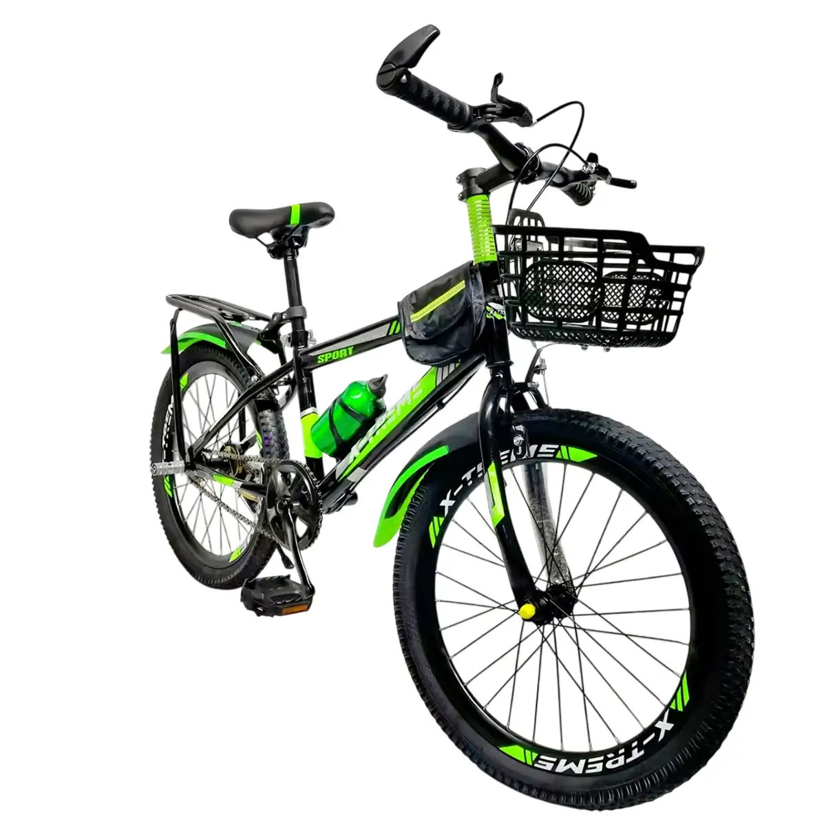 Детский велосипед X-Treme PRIME 25.20-04 черно-зеленый — купить за