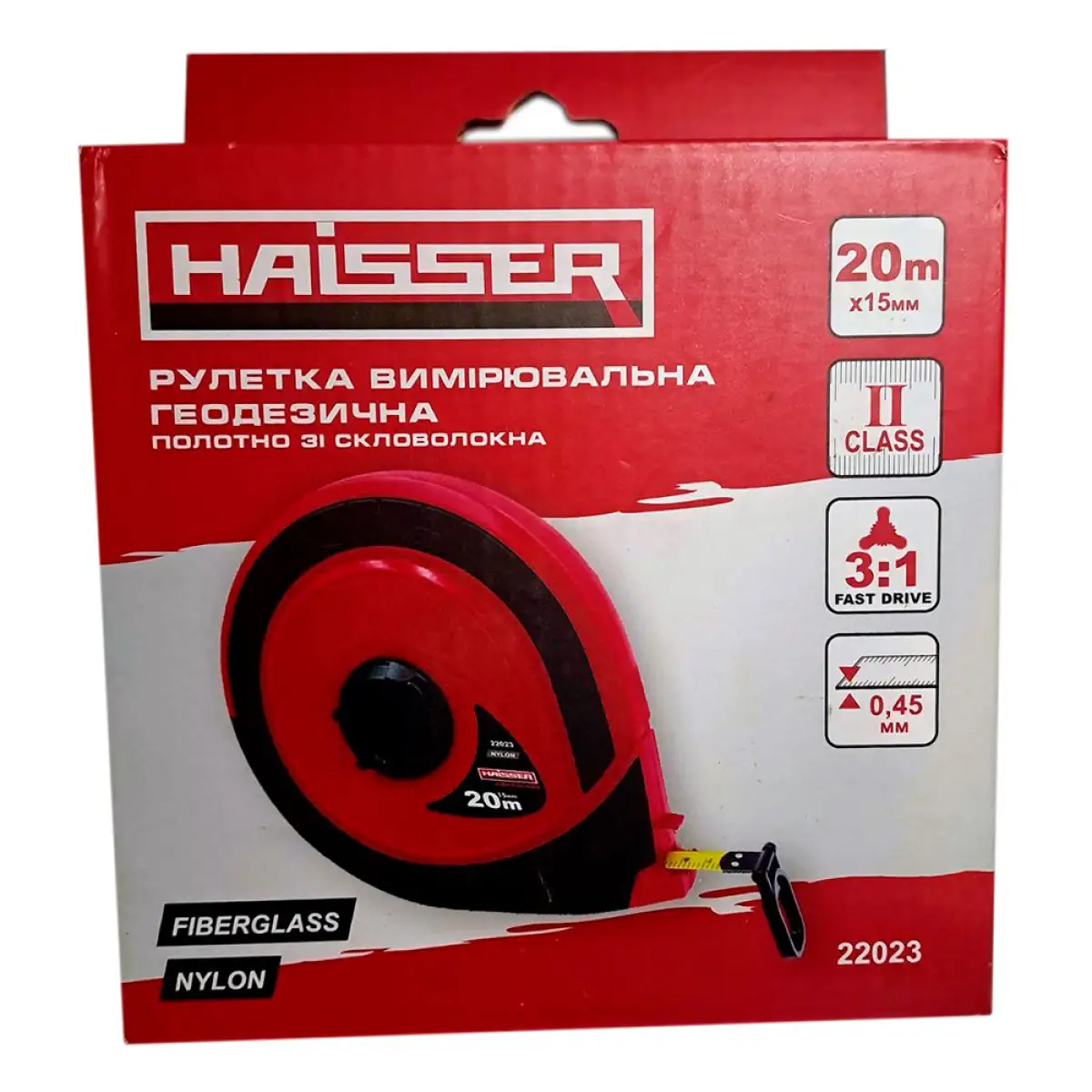 22023 Рулетка геодезическая закрытая 20 м Haisser — купить за 504