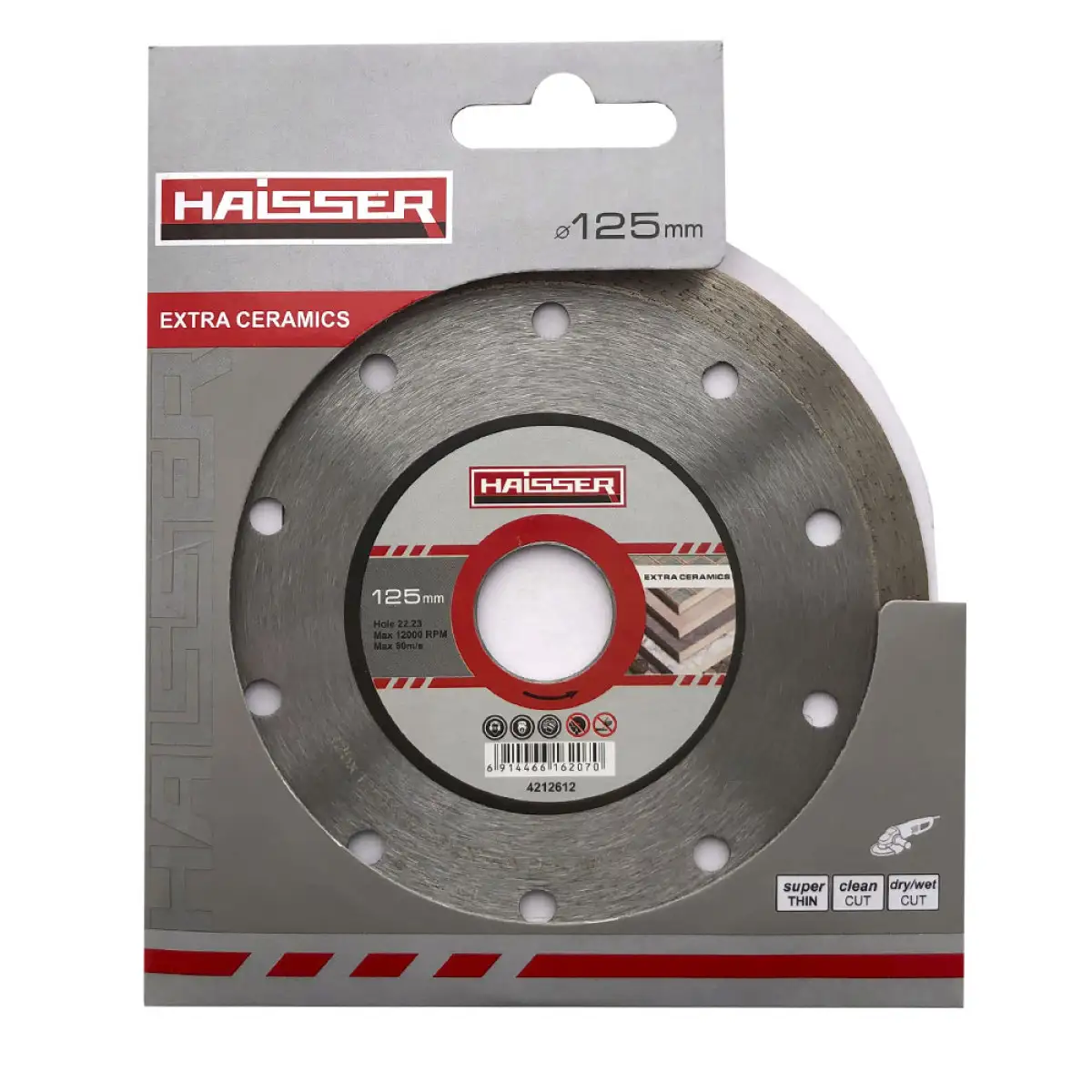Диск бриллиантовый Extra ceramics 125x1.2x22.23 Haisser — купить