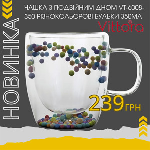 НОВИНКИ Чашки с двойным дном Vittora