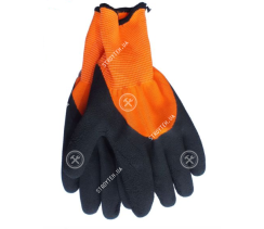 WERK WE2135Н Перчатки трикотажные усиленные с латексным покрытием (Оранжевые)