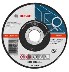 Bosch круг отрезной по металлу 125х1.6х22.2мм (2608600219)