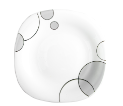Тарелка десертная V-215Sgb Серые пузыри square Vittora 215 мм